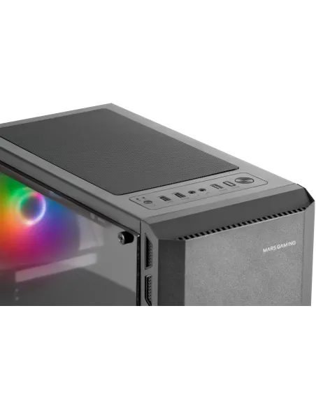 Mars Gaming MC-X2 FRGB Cristal Templado USB 3.0 Negra