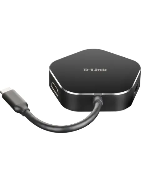 D-Link DUB-M420 Hub USB-C a HDMI/USB-C/USB-A 3.0 4 Puertos Negro