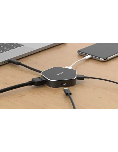 D-Link DUB-M420 Hub USB-C a HDMI/USB-C/USB-A 3.0 4 Puertos Negro