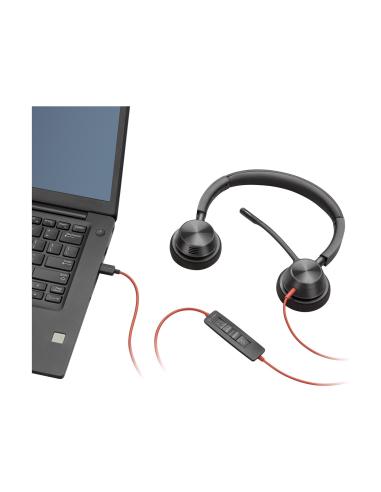 Poly Blackwire 3320 Auriculares con Micrófono USB-A Negros