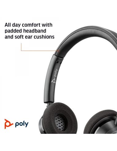 Poly Blackwire 3320 Auriculares con Micrófono USB-A Negros