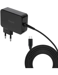 TooQ TQLC-USBCGAN90PD Cargador de Portátil USB-C 90W 1,8M Negro-PORT57615