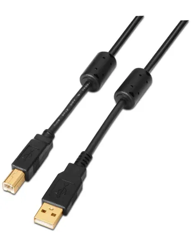 Aisens A101-0011 Cable para Impresora USB-B/USB-A 5m Negro