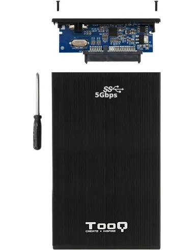 TooQ TQE-2522B Caja Externa de 2.5" mini USB-B 3.1 Negro