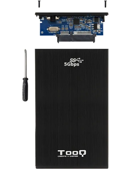 TooQ TQE-2522B Caja Externa de 2.5" mini USB-B 3.1 Negro