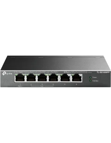TP-Link TL-SF1006P Switch Gigabit de sobremesa de 6 puertos con PoE+ de 3 puertos y PoE++ de 1 puerto