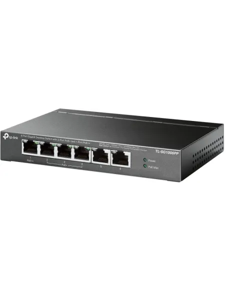 TP-Link TL-SF1006P Switch Gigabit de sobremesa de 6 puertos con PoE+ de 3 puertos y PoE++ de 1 puerto