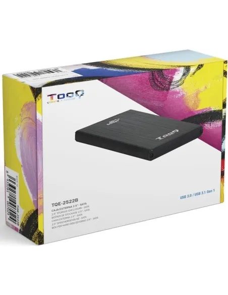 TooQ TQE-2522B Caja Externa de 2.5" mini USB-B 3.1 Negro