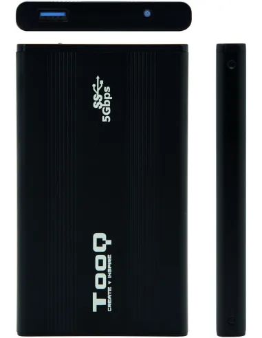 TooQ TQE-2524B Caja Externa 2.5" SATA3 USB-A 3.2 Negro