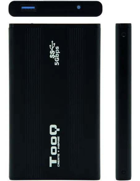 TooQ TQE-2524B Caja Externa 2.5" SATA3 USB-A 3.2 Negro