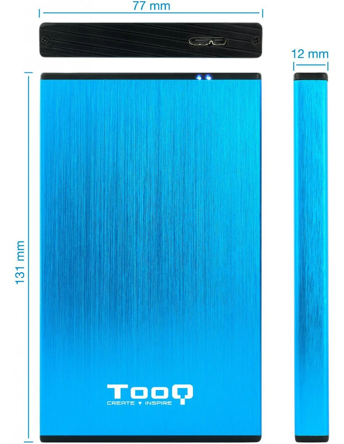 TooQ TQE-2527BL Caja Externa 2.5" SATA3 micro USB-B 3.0 Azul