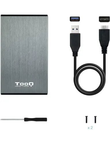 TooQ TQE-2527G Caja Externa 2.5" SATA3 micro USB-B 3.0 Gris