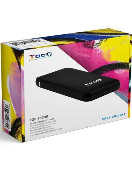 TooQ TQE-2528B Caja Externa 2.5" SATA3 micro USB 3.2 Negro