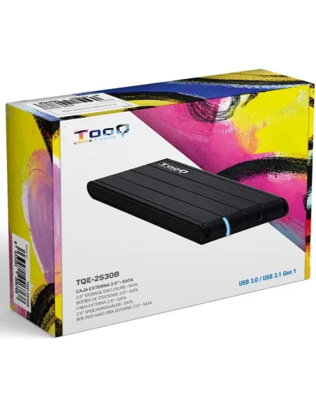 TooQ TQE-2530B Caja Externa 2.5" SATA3 USB 3.0 SATA Negra
