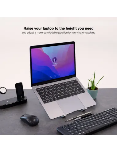 TooQ TQLRS0035-AL Soporte para Portátil Hasta 15" Máx. 5 Kg Gris