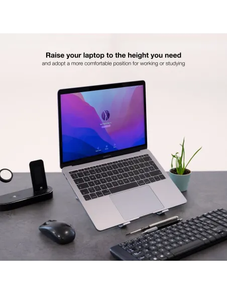 TooQ TQLRS0035-AL Soporte para Portátil Hasta 15" Máx. 5 Kg Gris