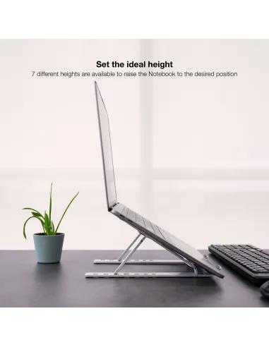 TooQ TQLRS0035-AL Soporte para Portátil Hasta 15" Máx. 5 Kg Gris