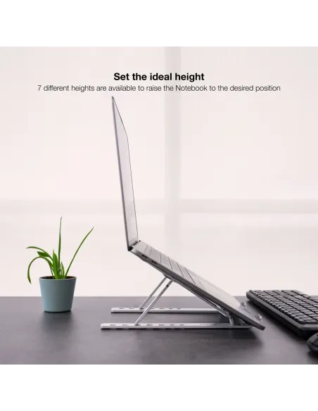 TooQ TQLRS0035-AL Soporte para Portátil Hasta 15" Máx. 5 Kg Gris