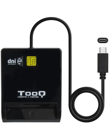 TooQ TQR-211B Lector de DNIe USB-C Negro