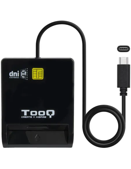 TooQ TQR-211B Lector de DNIe USB-C Negro