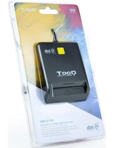 TooQ TQR-211B Lector de DNIe USB-C Negro
