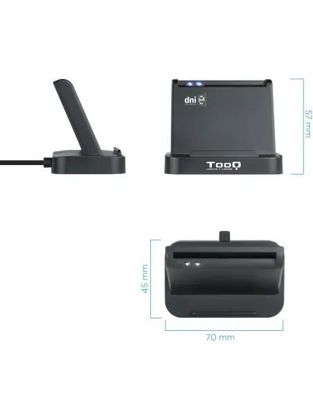 TooQ TQR-220B Lector de DNIe USB 2.0 Negro