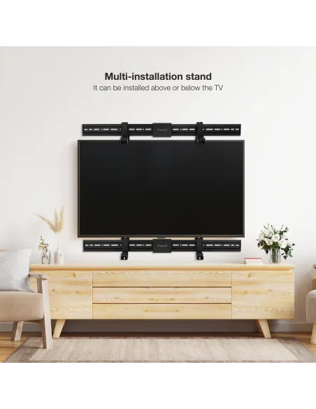 TooQ TQSBM-01 Soporte Barra Sonido para TV Multi-Instalación Máx. 15 Kg Negra
