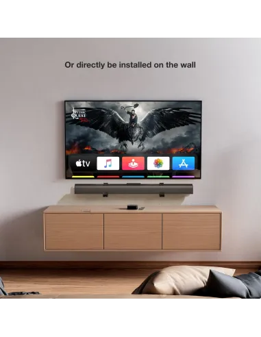 TooQ TQSBM-01 Soporte Barra Sonido para TV Multi-Instalación Máx. 15 Kg Negra