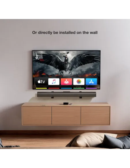 TooQ TQSBM-01 Soporte Barra Sonido para TV Multi-Instalación Máx. 15 Kg Negra