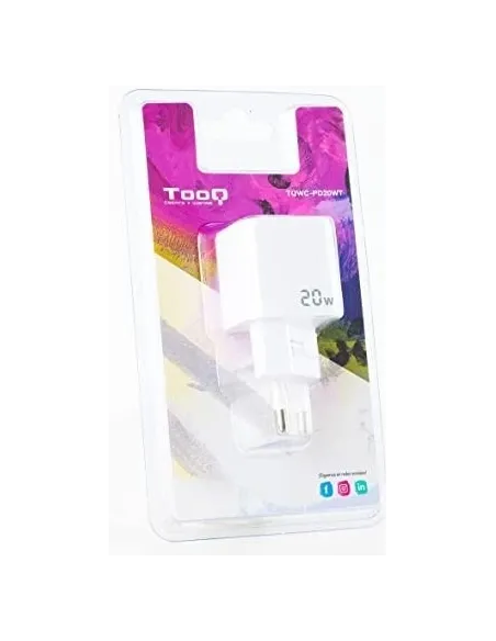 TooQ TQWC-GANPD30WT Cargador de Pared 30W USB-C Blanco