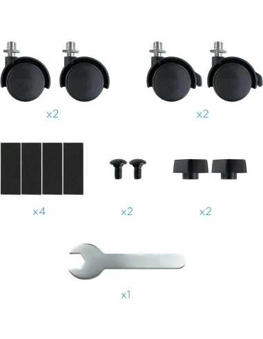 TooQ UMCS0004-B Soporte para CPU con Ruedas Máx. 10 Kg Negro