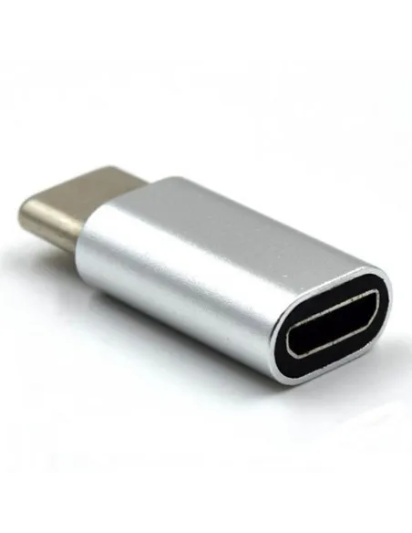 Ewent EW9645 Adaptador USB-C 3.1 a Micro USB-B 2.0 Gris