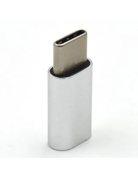 Ewent EW9645 Adaptador USB-C 3.1 a Micro USB-B 2.0 Gris