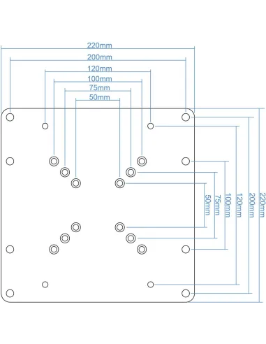 TooQ VMA0200-B Soporte de Pared para Pantallas Fijo 23"-42" Máx. 30Kg Negro