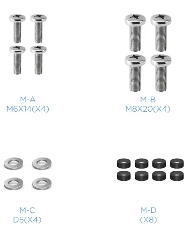 TooQ VMA0200-B Soporte de Pared para Pantallas Fijo 23"-42" Máx. 30Kg Negro