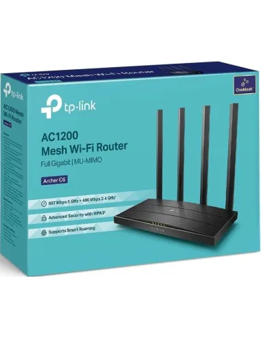 TP-Link Archer C6 Router Inalámbrico Wifi 5 MU-MIMO Doble Banda AC1200