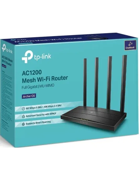TP-Link Archer C6 Router Inalámbrico Wifi 5 MU-MIMO Doble Banda AC1200