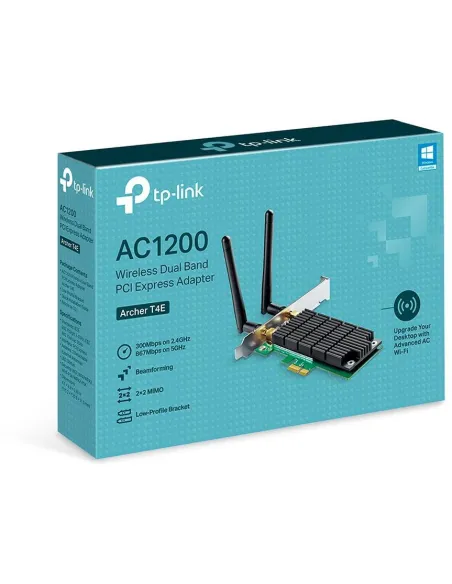 TP-Link Archer T4E Tarjeta de Red Inalámbrica Wifi 5 Doble Banda AC1200