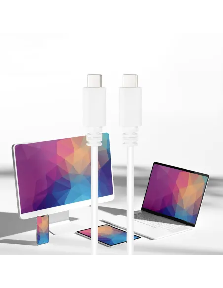 Nanocable 10.01.2301-L150-W Cables USB-C/USB-C 1.5m Blanco