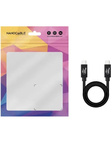 Nanocable 10.01.5001 Cable USB-C/USB-C USB 4.0 Gen 3x2 1m Negro