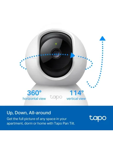 TP-Link Tapo C200 Cámara de Vigilancia 360º Wifi con Visión Nocturna y Sensor de Movimiento Blanca