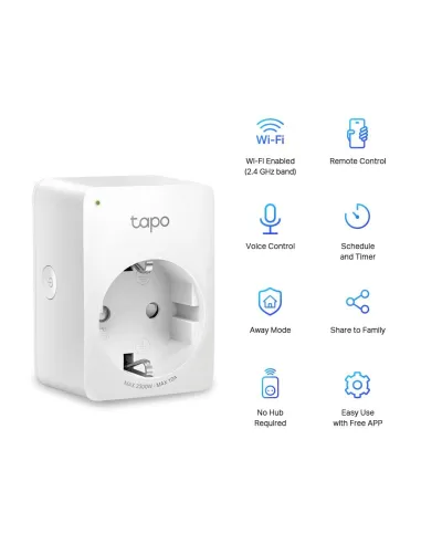 TP-Link Tapo P100 Enchufe Inteligente 2990 W Mini Smart Wifi/Bluetooth 2 Unidades Blanco