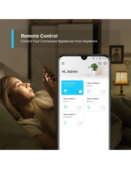 TP-Link Tapo P100 Enchufe Inteligente 2990 W Mini Smart Wifi/Bluetooth 2 Unidades Blanco