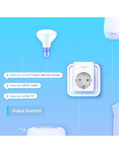 TP-Link Tapo P100 Enchufe Inteligente 2990 W Mini Smart Wifi/Bluetooth 2 Unidades Blanco