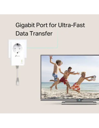 TP-Link TL-PA7017P KIT PLC Powerline Red Eléctrica AV1000 Gigabit Enchufe Incorporado 2 Unidades