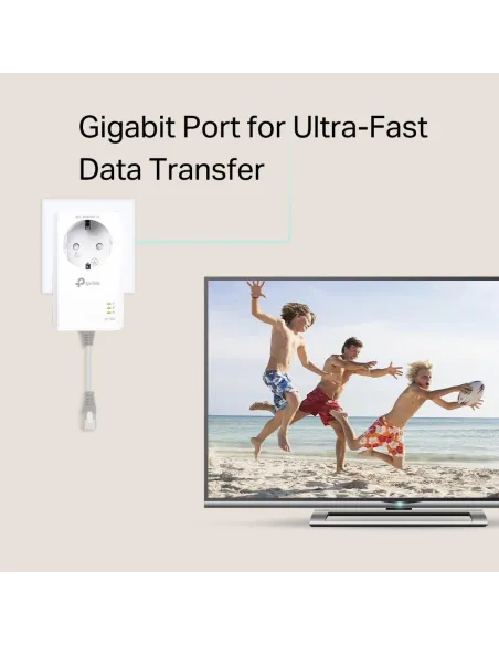 TP-Link TL-PA7017P KIT PLC Powerline Red Eléctrica AV1000 Gigabit Enchufe Incorporado 2 Unidades