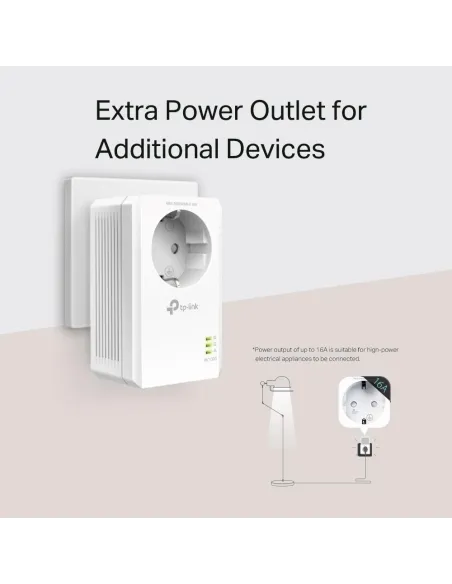 TP-Link TL-PA7017P KIT PLC Powerline Red Eléctrica AV1000 Gigabit Enchufe Incorporado 2 Unidades