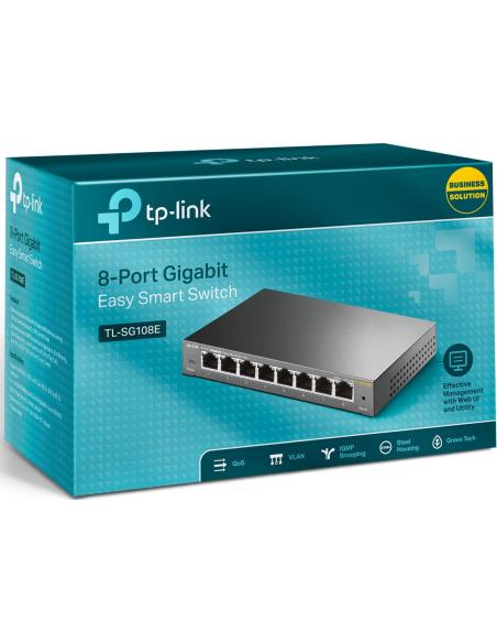 TP-Link TL-SG108E V3 Switch L2 Gestionado 8 Puertos
