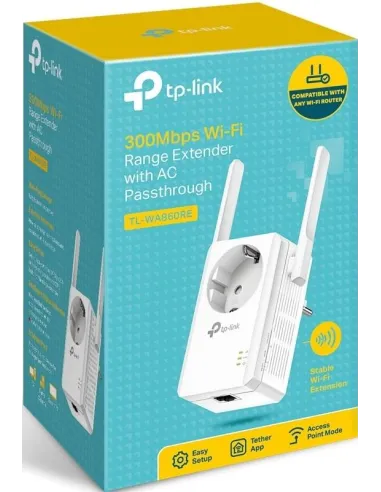 TP-Link TL-WA860RE Repetidor WiFi/Amplificador 300Mbps Wifi 4 Enchufe Incorporado