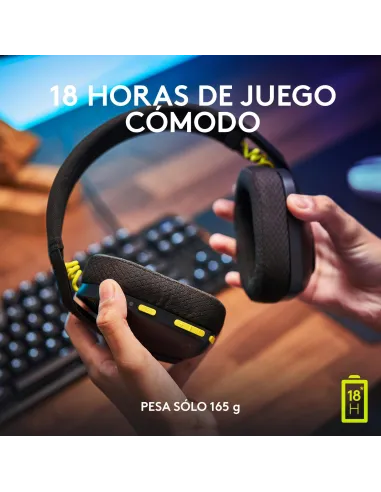 Logitech G435 LIGHTSPEED Auriculares Gaming Inalámbricos Negros